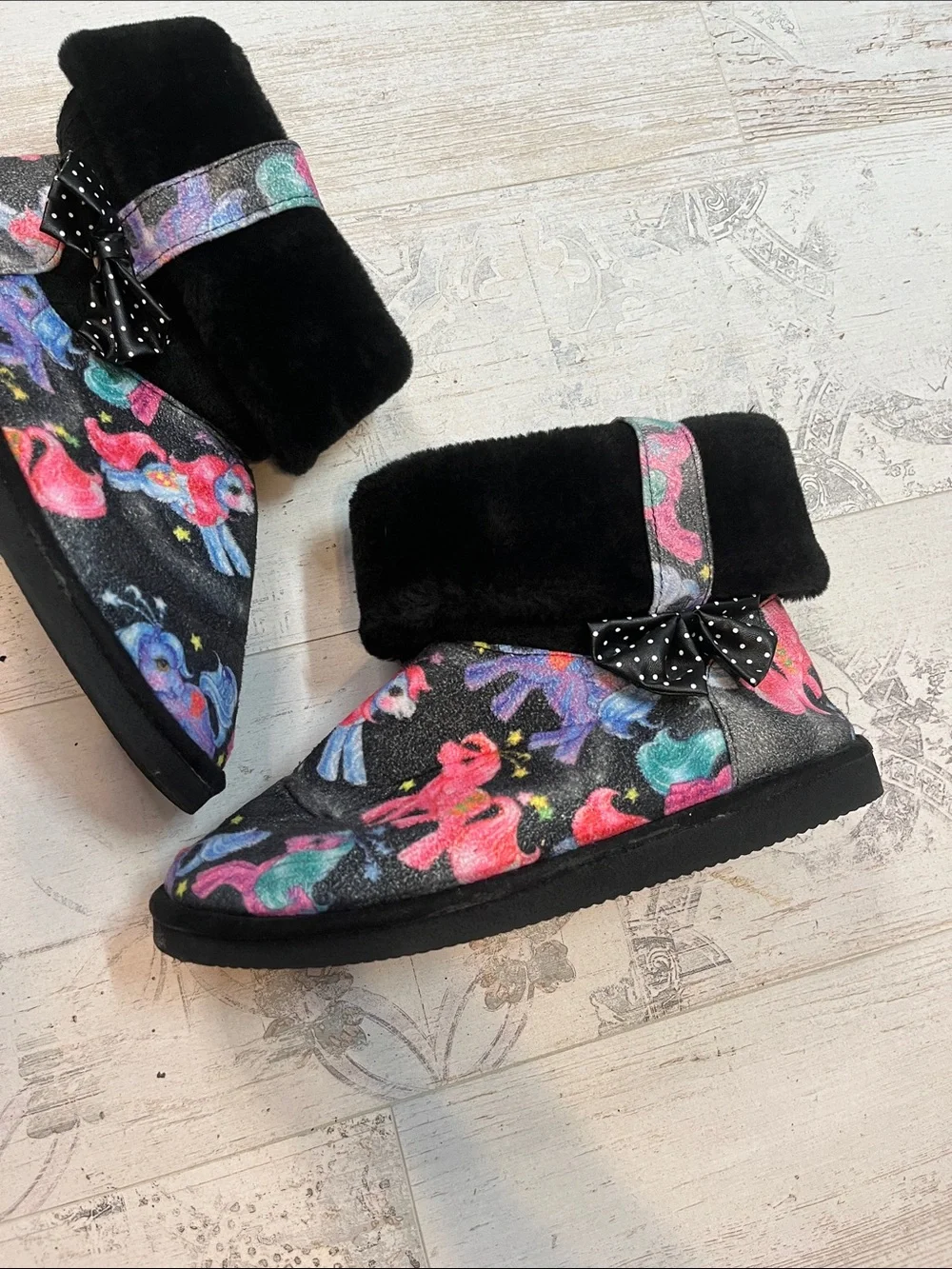 Iron Fist VERY RARE Black My Little Pony Short Fugg Boots Size 10